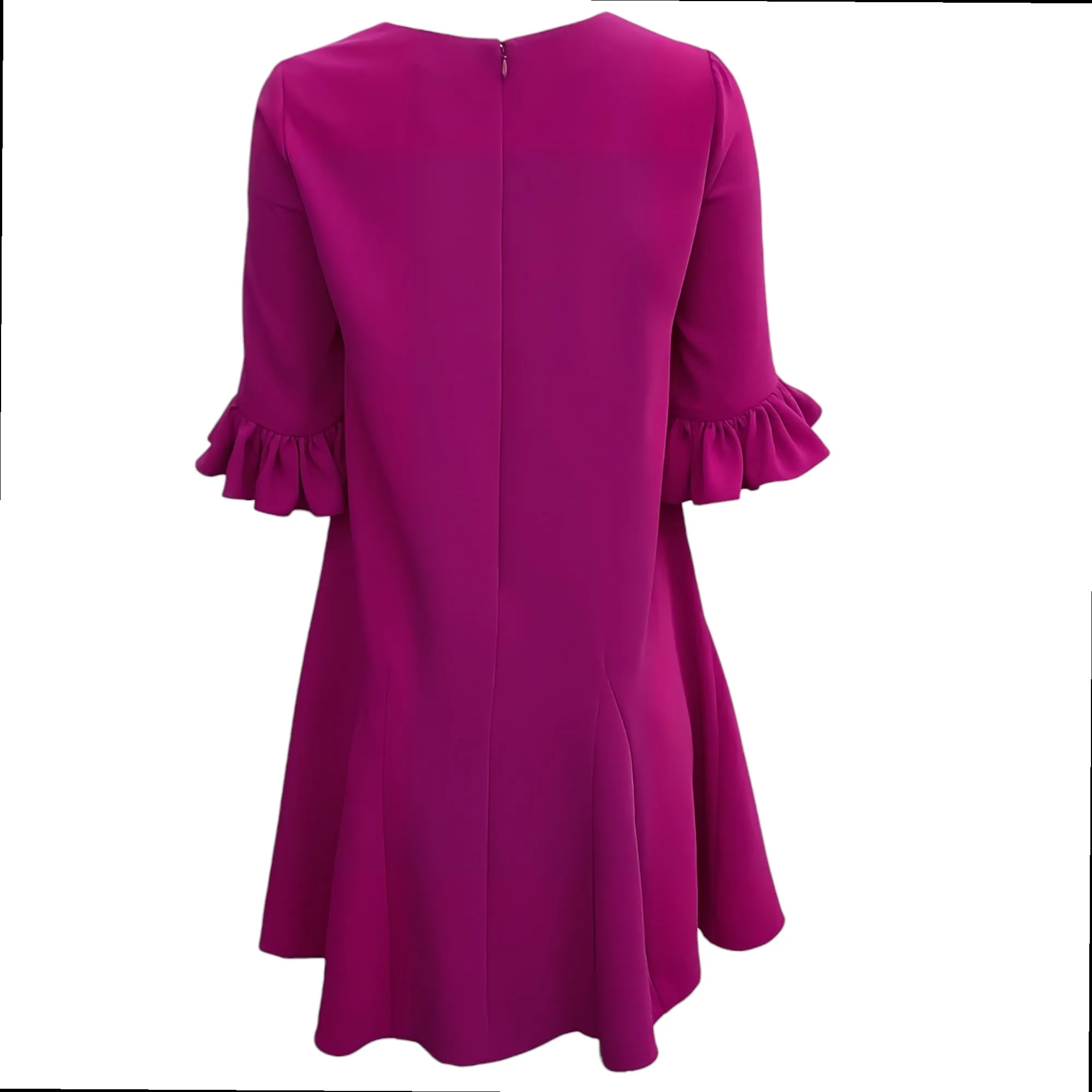 Jonathan Cohen Fuchsia Dress with Ruffle Bell Sleeves