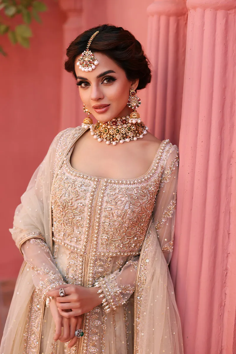 Kalidar Pishwas Silk Lehenga for Pakistani Wedding Dresses