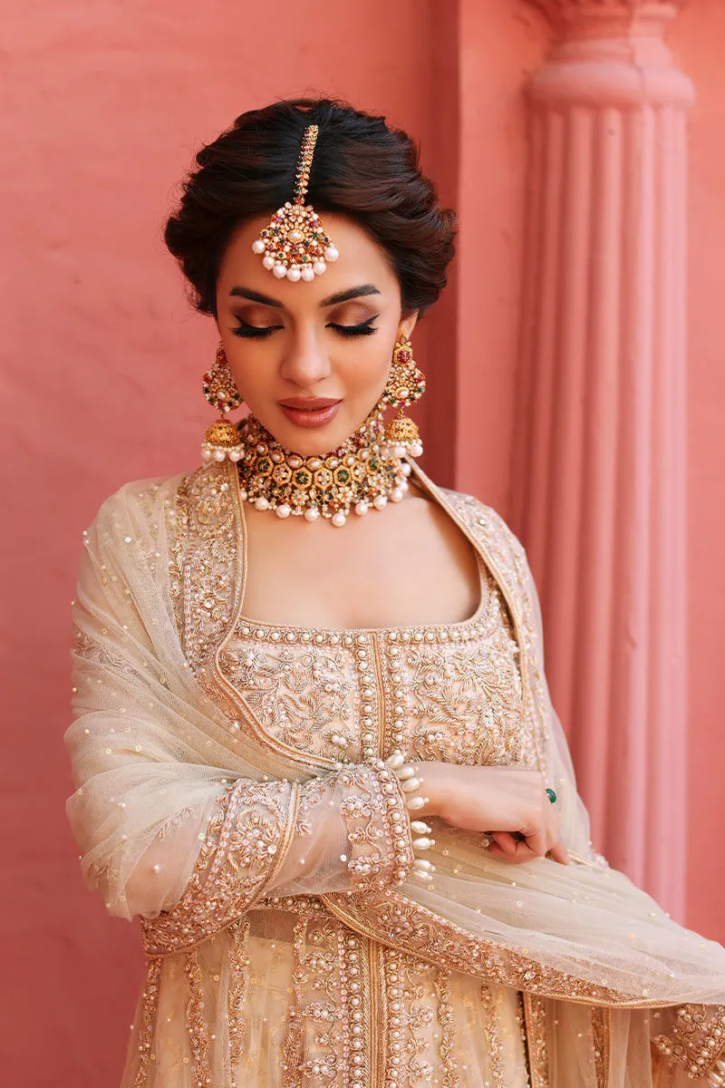 Kalidar Pishwas Silk Lehenga for Pakistani Wedding Dresses