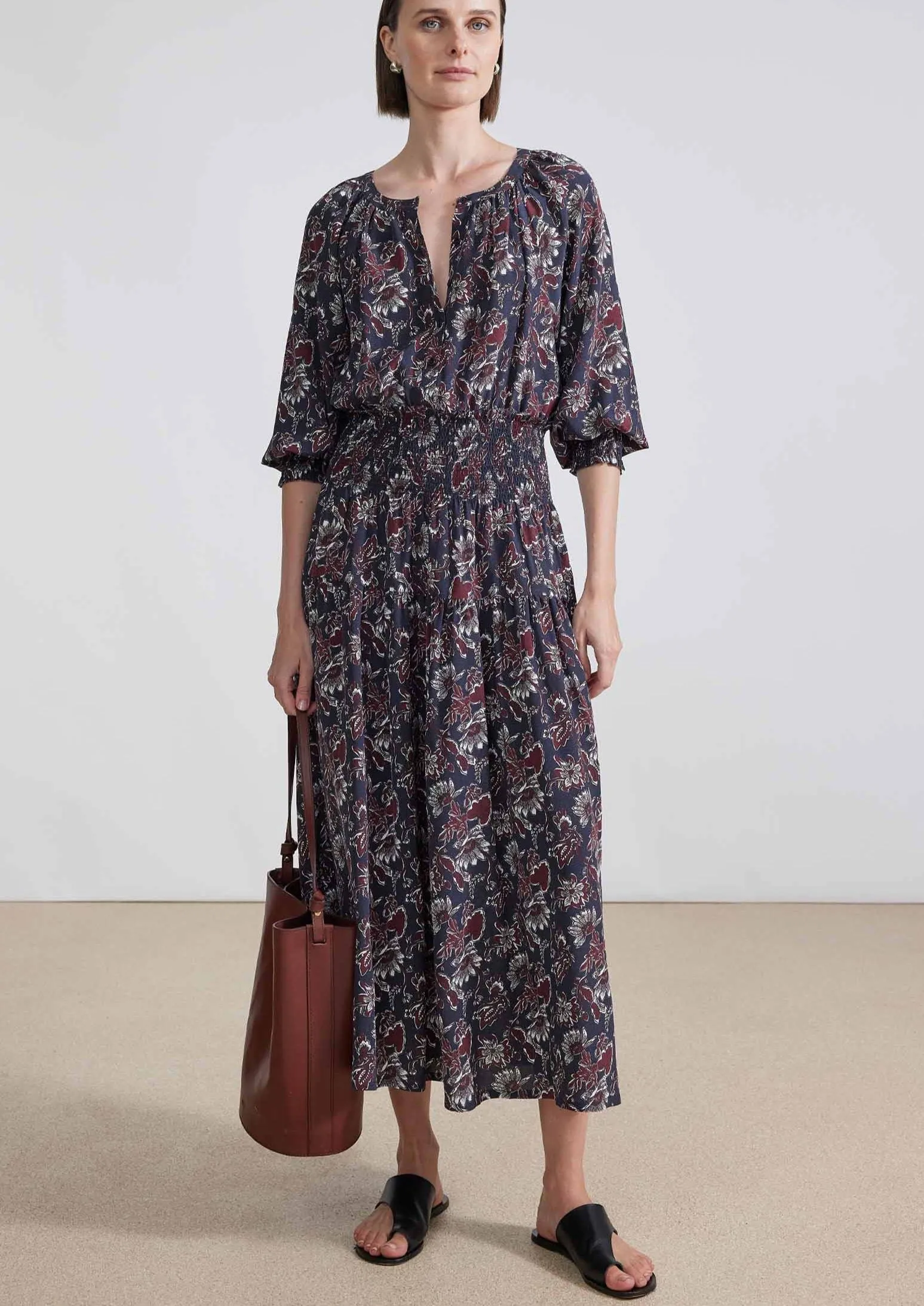 La Ventura Maxi Dress, Dutch Floral Dark