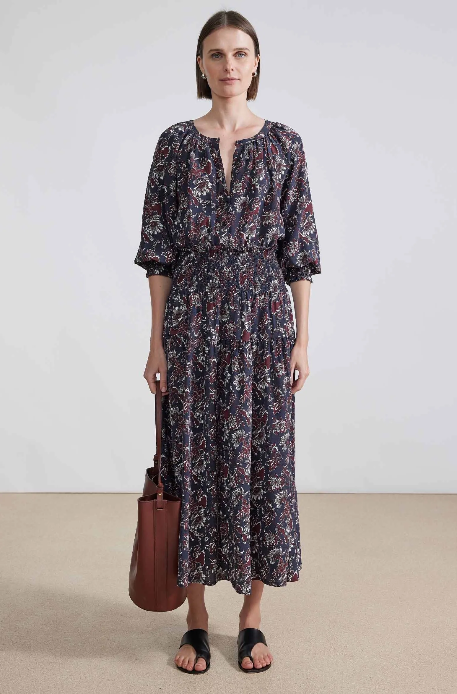 La Ventura Maxi Dress, Dutch Floral Dark