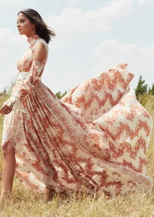Lace Cold Shoulder Gown