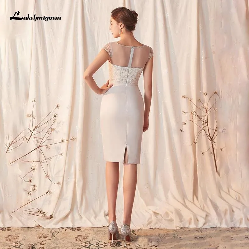 Lakshmigown Lace Knee Length Mother of the Bride Dresses Gowns