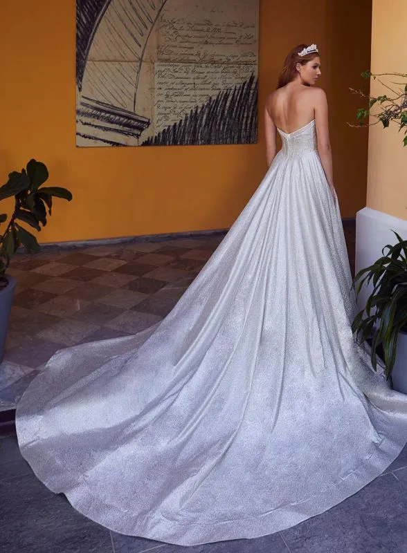 L'amour Size 12 LA23124 Ellery Light Champagne Gown