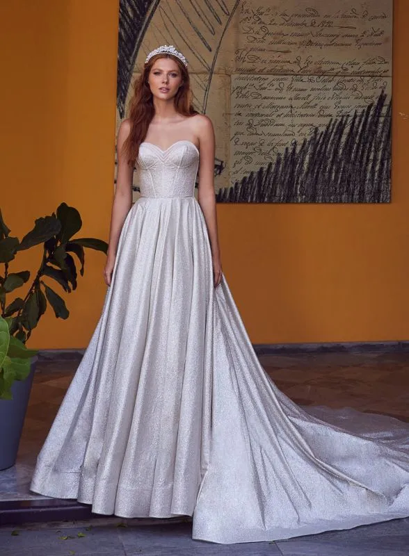 L'amour Size 12 LA23124 Ellery Light Champagne Gown