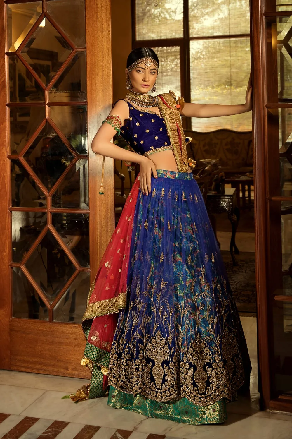 Latest Embroidered Lehnga Choli in Blue Color #N7099