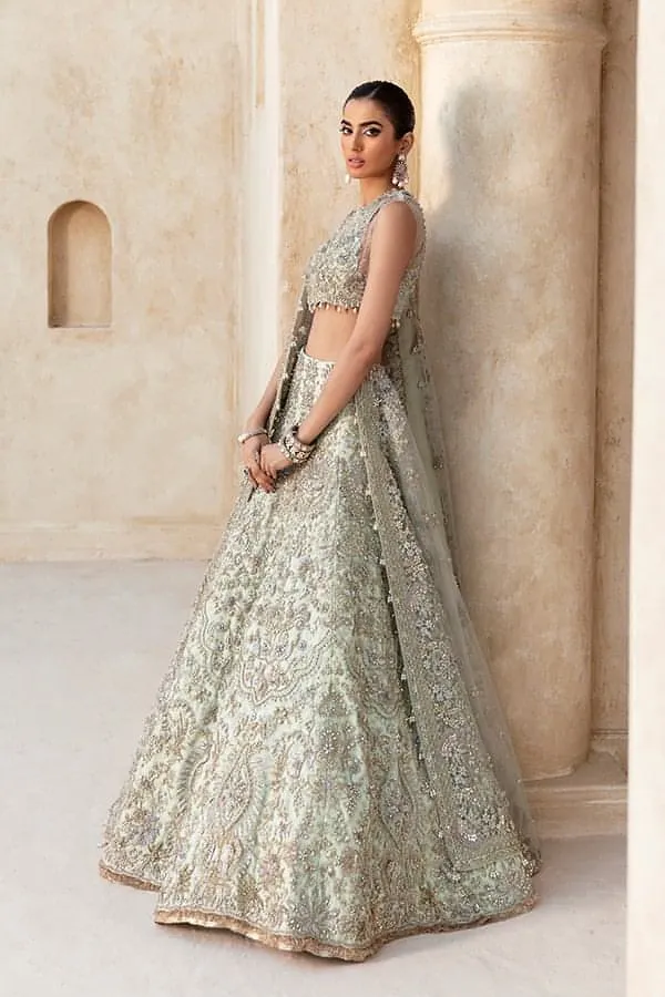Lehenga Choli Dupatta Embellished Indian Bridal Dress