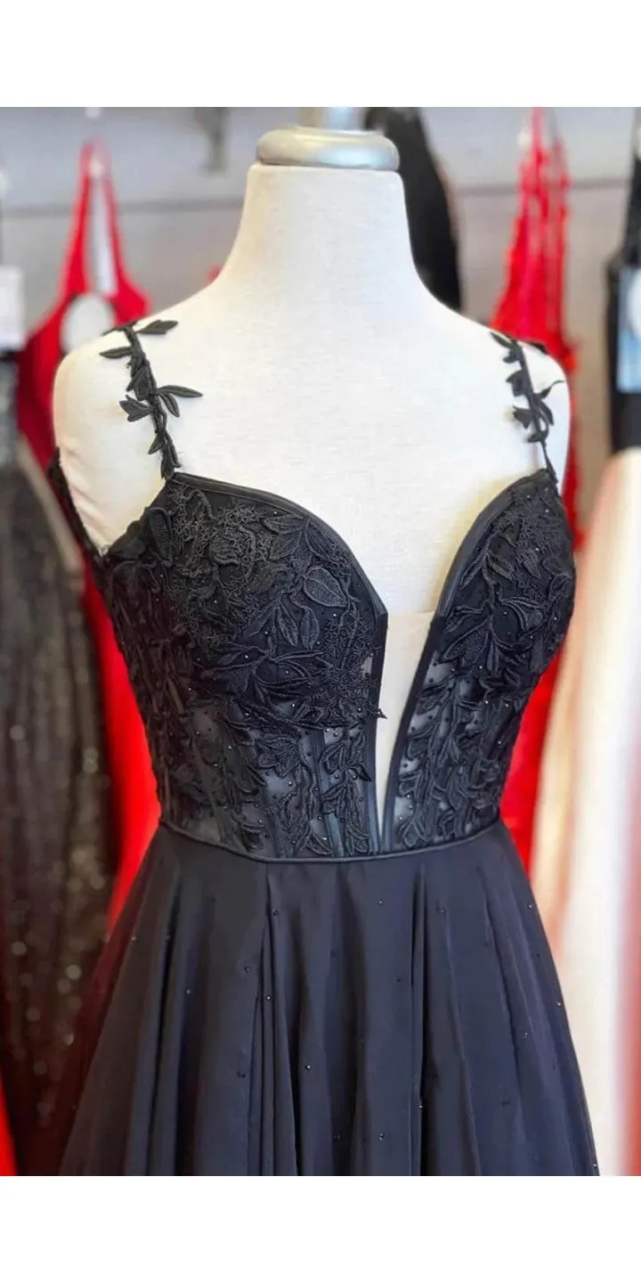 Long Prom Dresses Blue Lace Off Shoulder Evening Dress with Slit