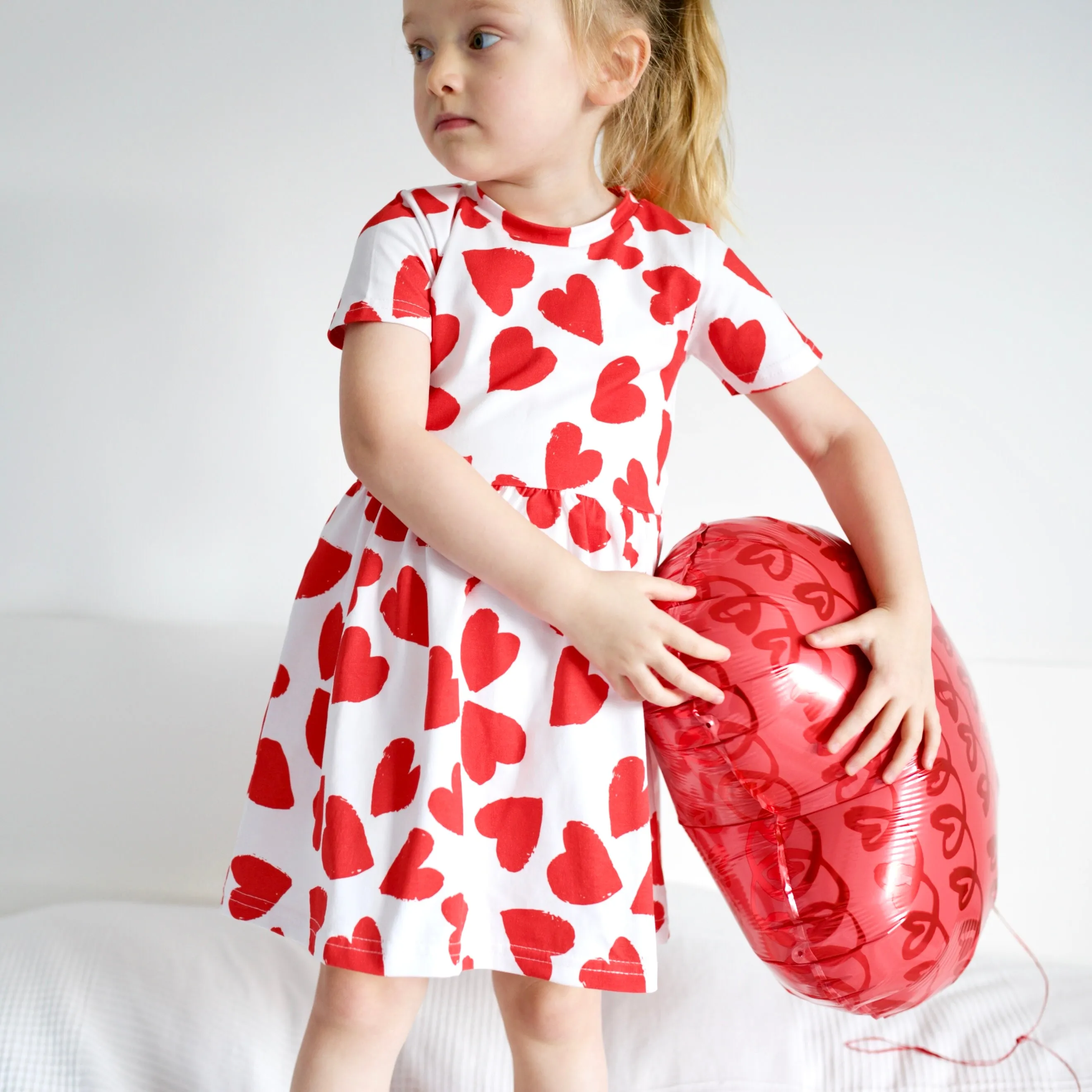 Love heart print Dress