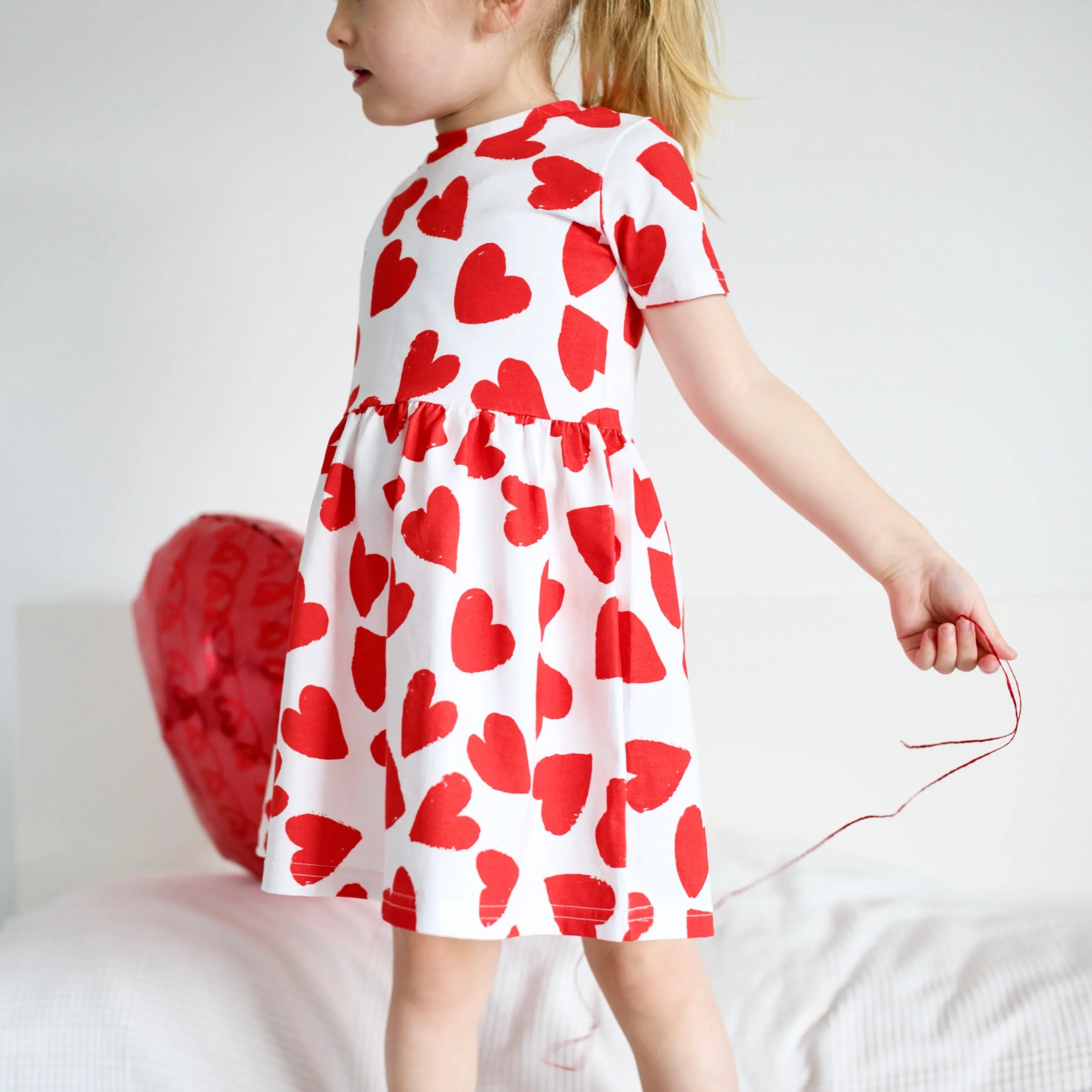 Love heart print Dress