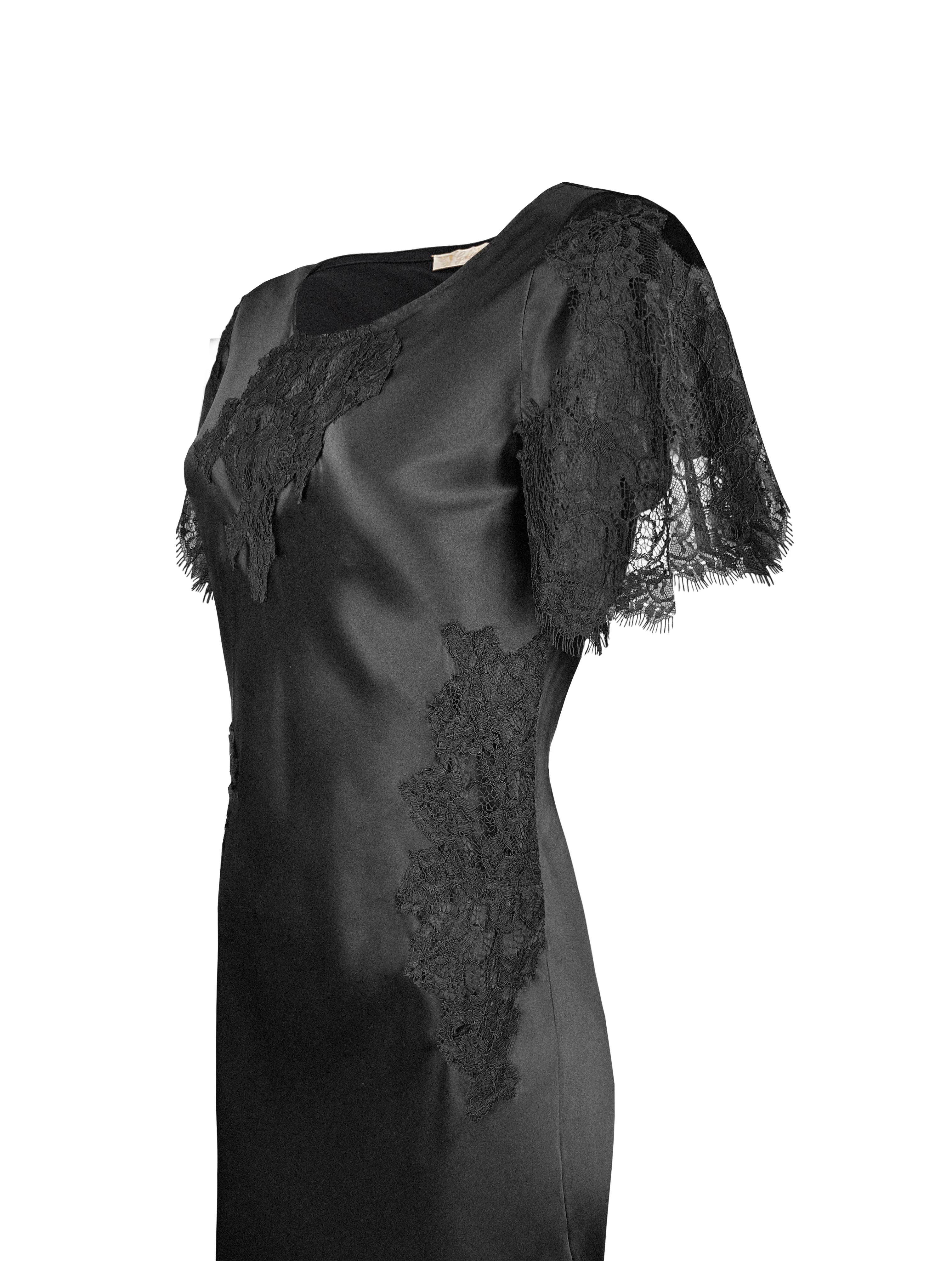 Luna Flutter Sleeve Long Bias Dress - Black
