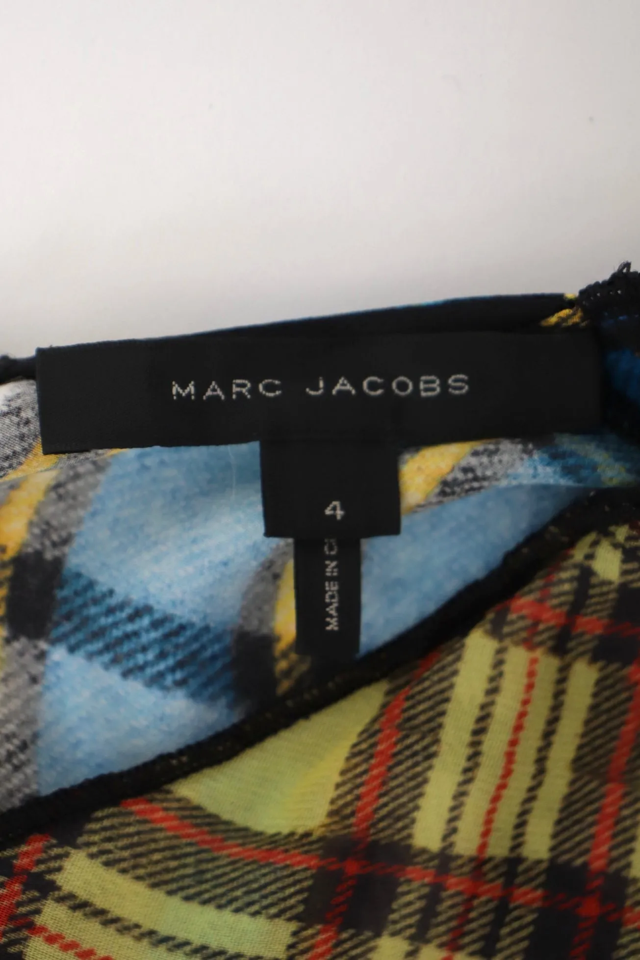 Marc Jacobs Chiffon Tartan Dress