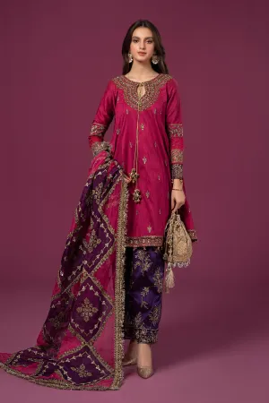 Maria B Raw Silk Salwar Kameez Pakistani Party Dress