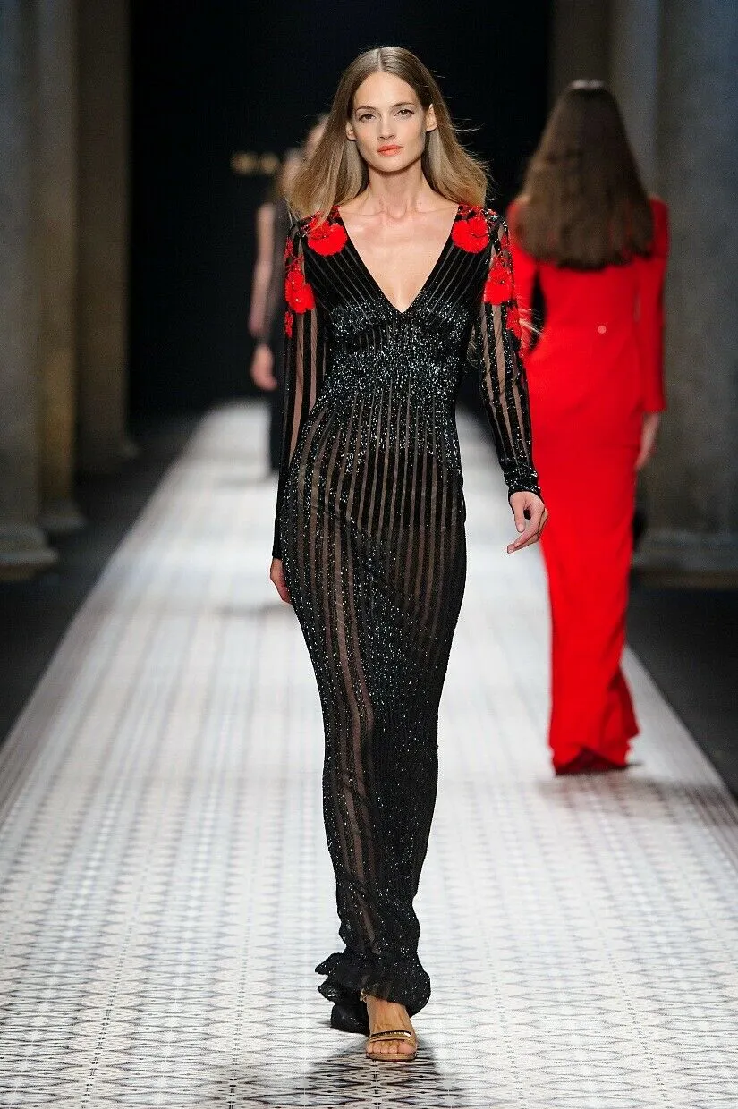 MARIO DICE Runway Couture Beaded Lace Dress BallGown