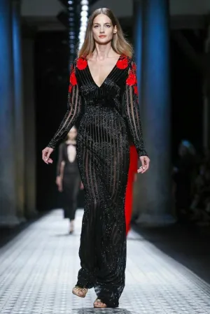 MARIO DICE Runway Couture Beaded Lace Dress BallGown