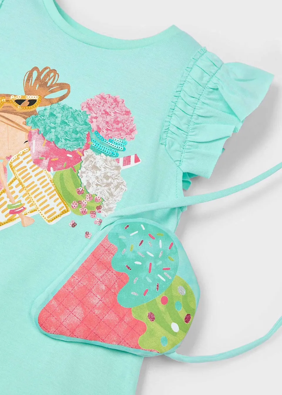 Mayoral Girls Dress And Bag Set 3940 Ice Cream