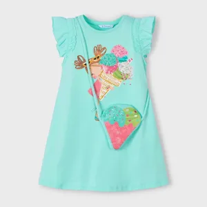 Mayoral Girls Dress And Bag Set 3940 Ice Cream