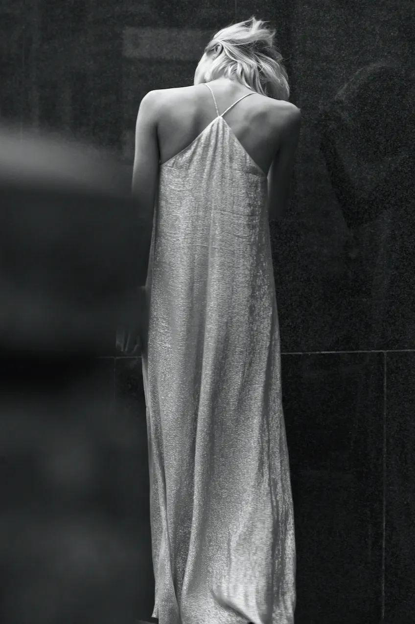 Metallic Racer Back Dress