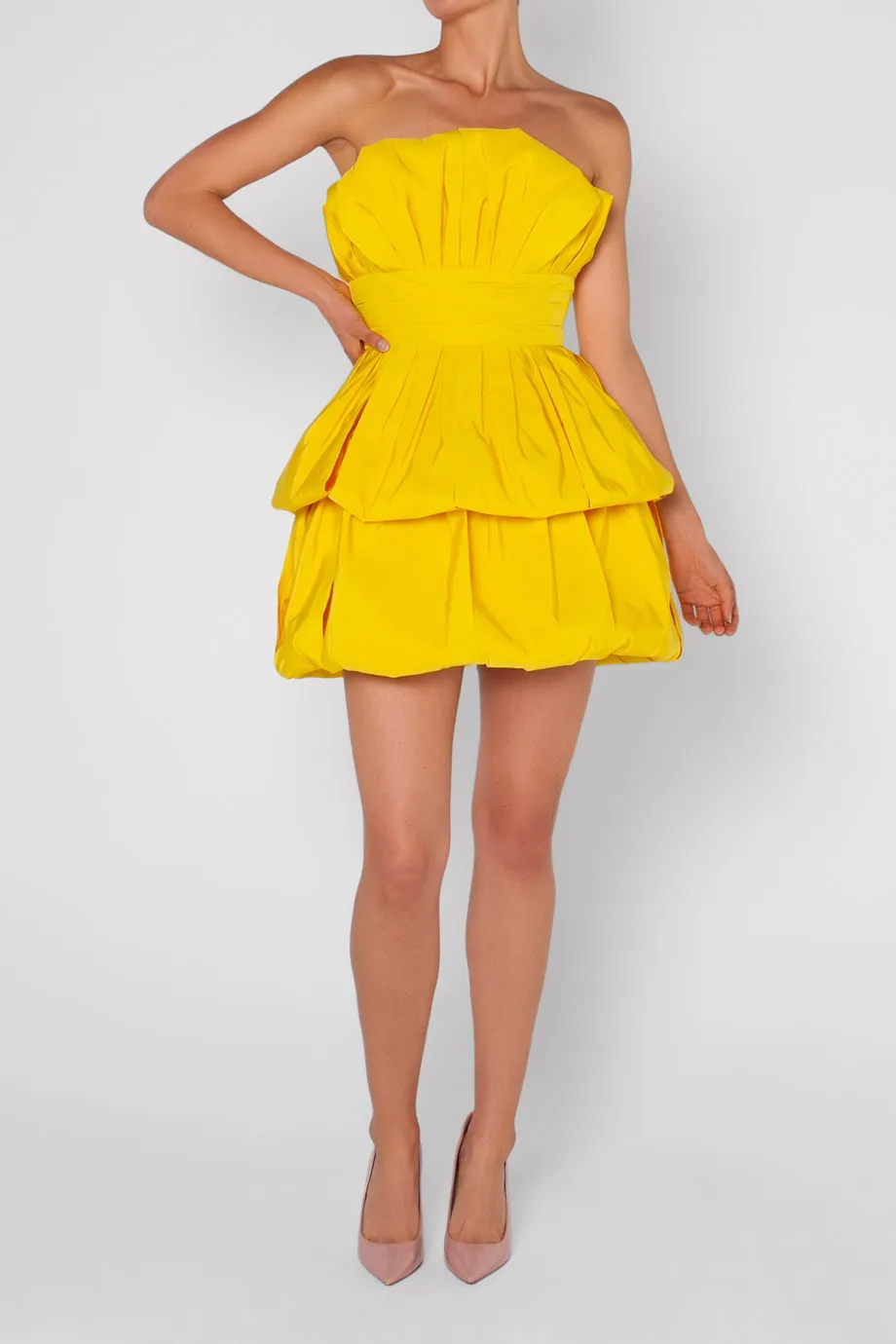 Mia Silk Faille Mini Dress