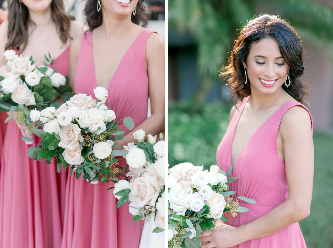 Mismatched V-neck Chiffon A-line Long Cheap Bridesmaid Dresses, BDS0065