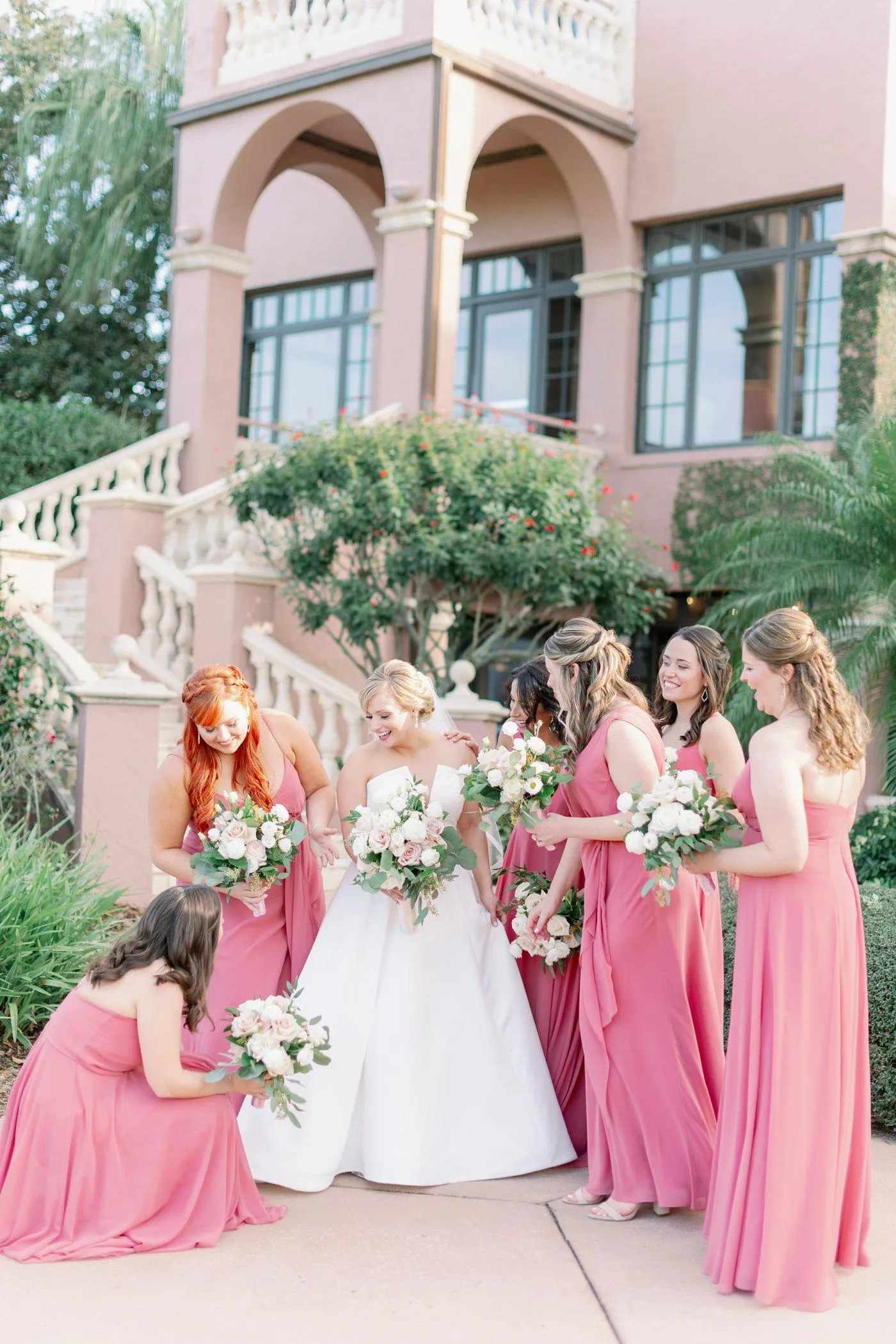 Mismatched V-neck Chiffon A-line Long Cheap Bridesmaid Dresses, BDS0065