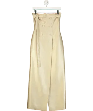 Montsand Metallic Glory Taffeta Long Dress UK S