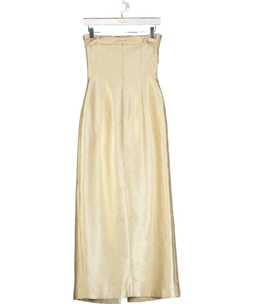 Montsand Metallic Glory Taffeta Long Dress UK S