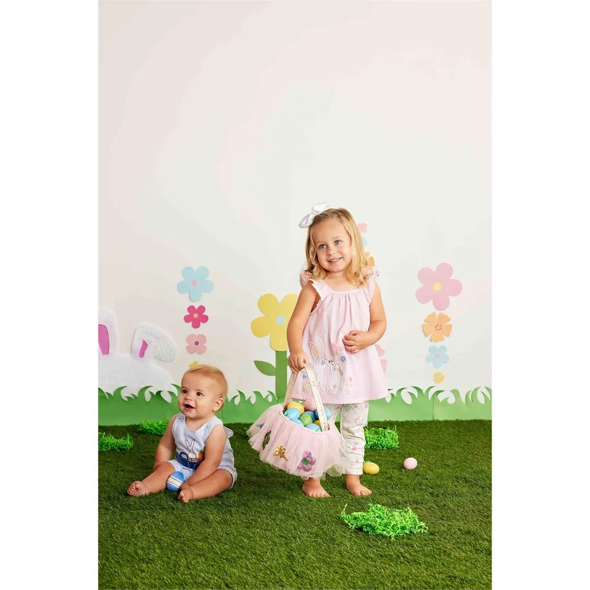 Mud Pie Easter Mixed Check Dress