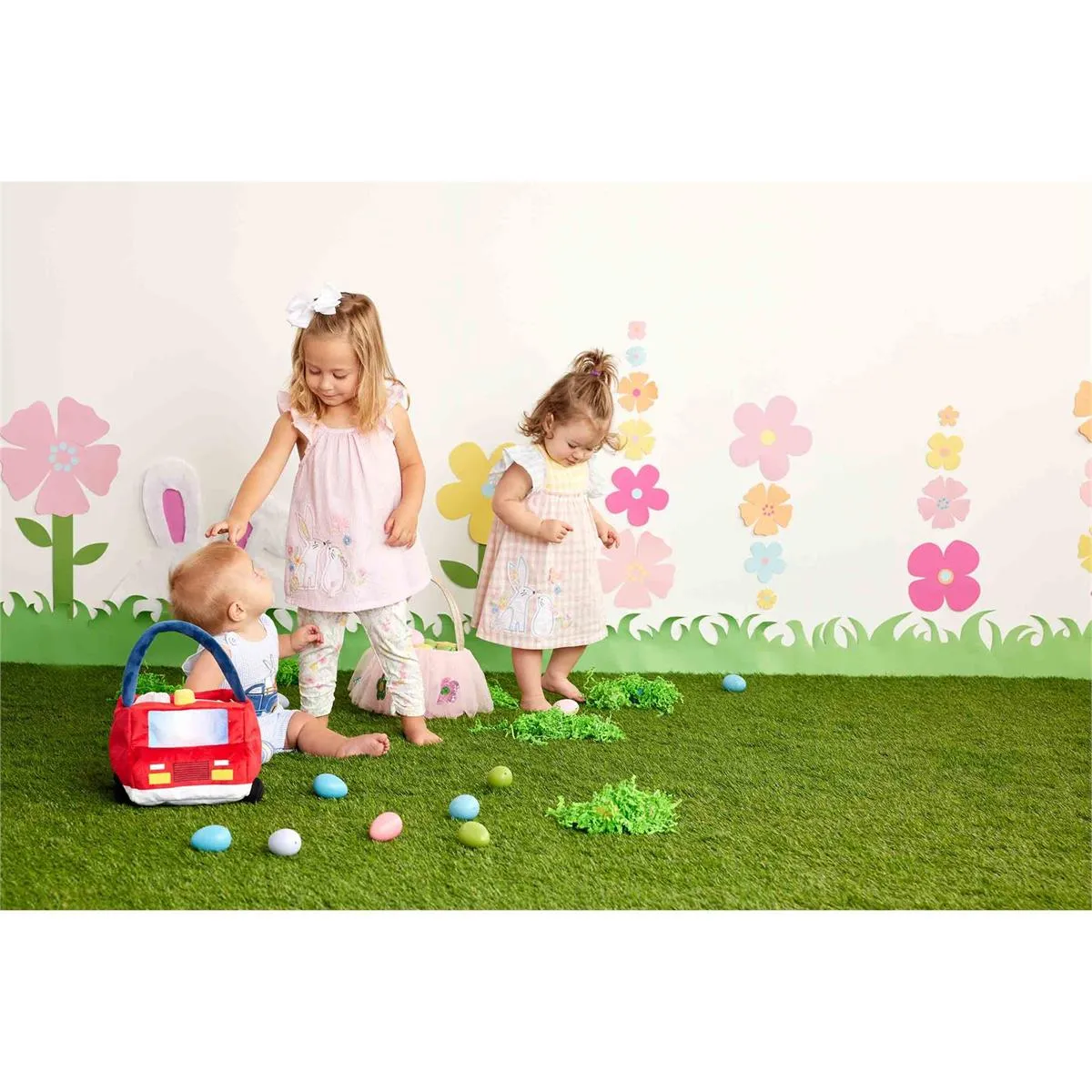 Mud Pie Easter Mixed Check Dress