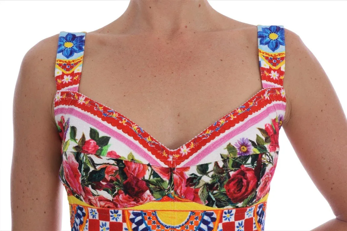 Multicolor Carretto Pattern Romper Bodysuit