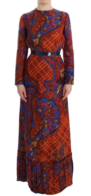 Multicolor Long Sleeved Floral Dress