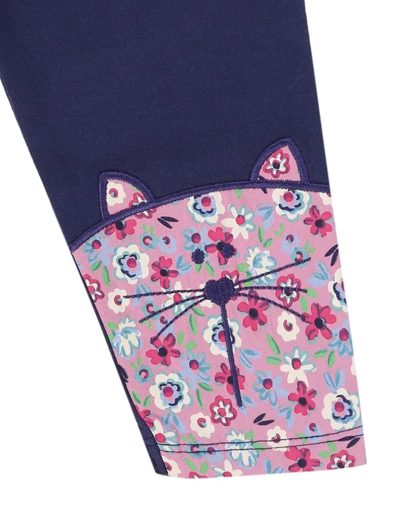 Navy Animal Print Legging