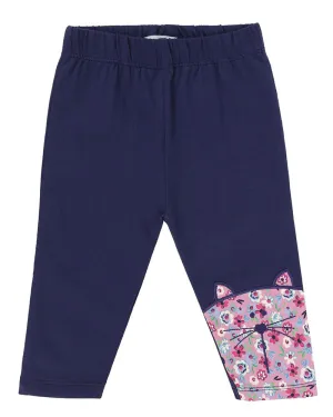 Navy Animal Print Legging