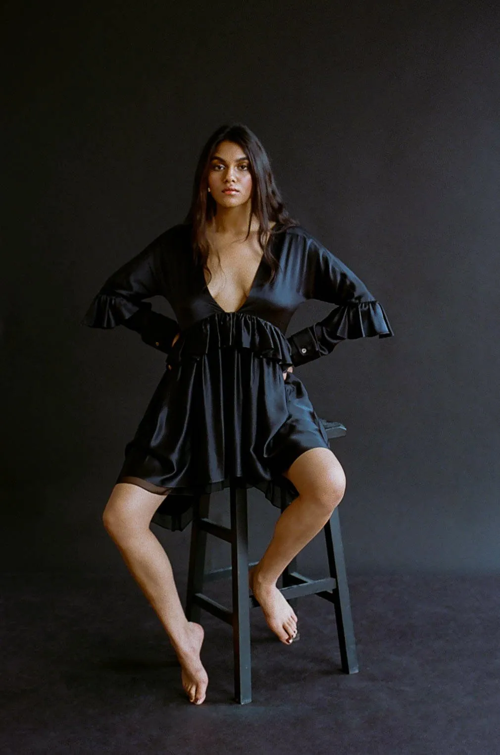 Ophelia Dress | Onyx