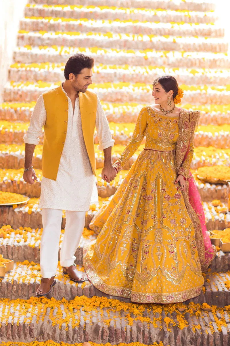 Orange Lehenga Choli Bridal Pakistani Wedding Dresses