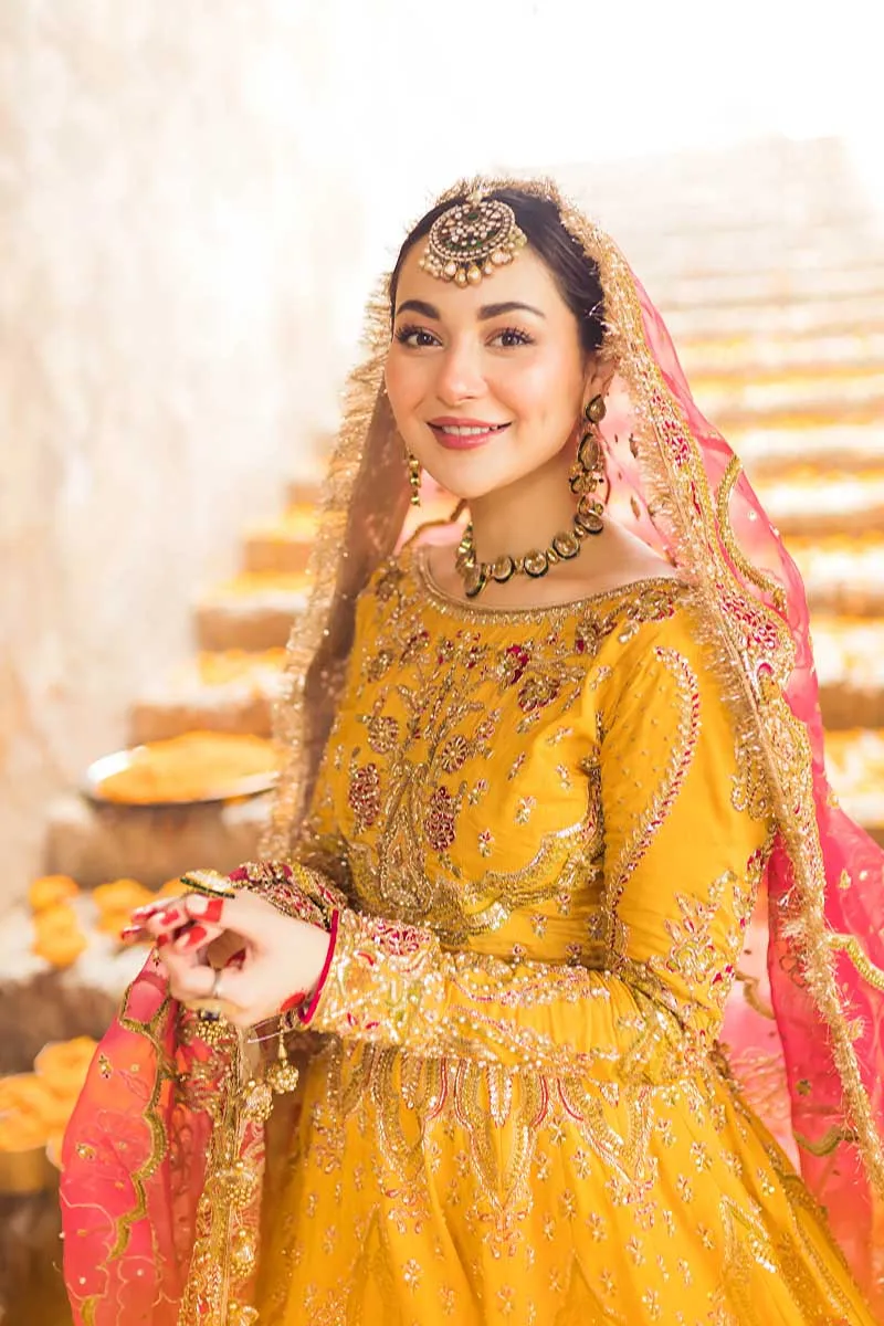 Orange Lehenga Choli Bridal Pakistani Wedding Dresses