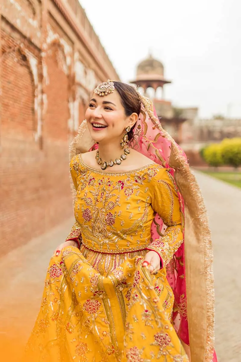 Orange Lehenga Choli Bridal Pakistani Wedding Dresses