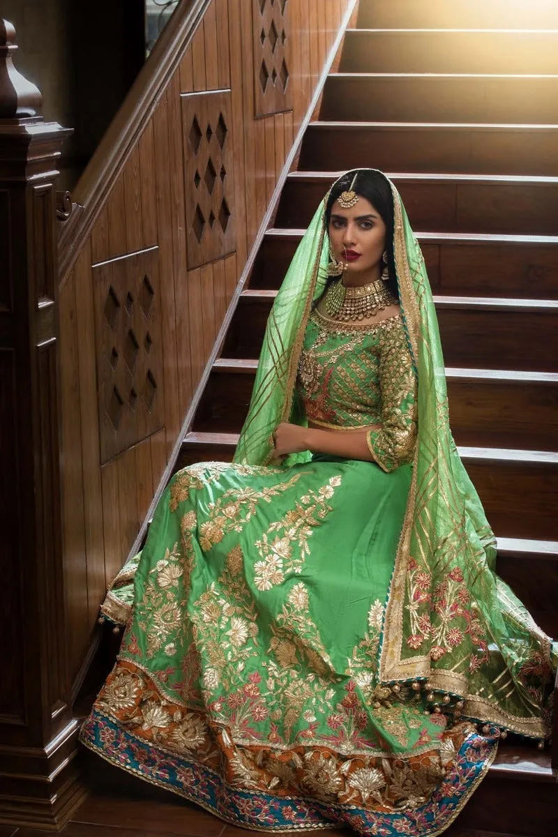 Pakistani Bridal Lehnga Choli for Mehndi #Y2003