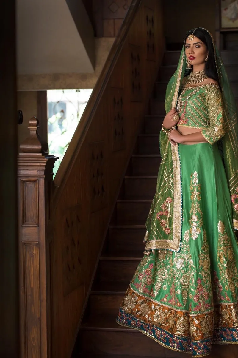 Pakistani Bridal Lehnga Choli for Mehndi #Y2003