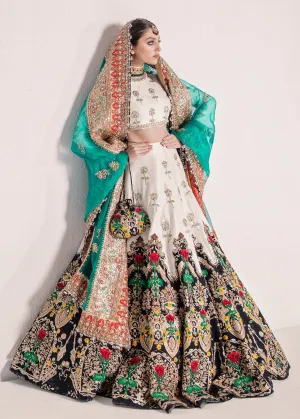 Pakistani Raw Silk Legnga Choli for Mehndi #Y6239