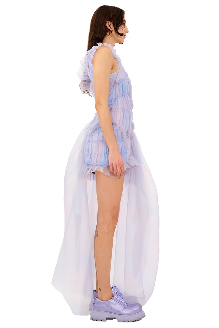 PERIWINKLE PLAID JAZZELLE GOWN