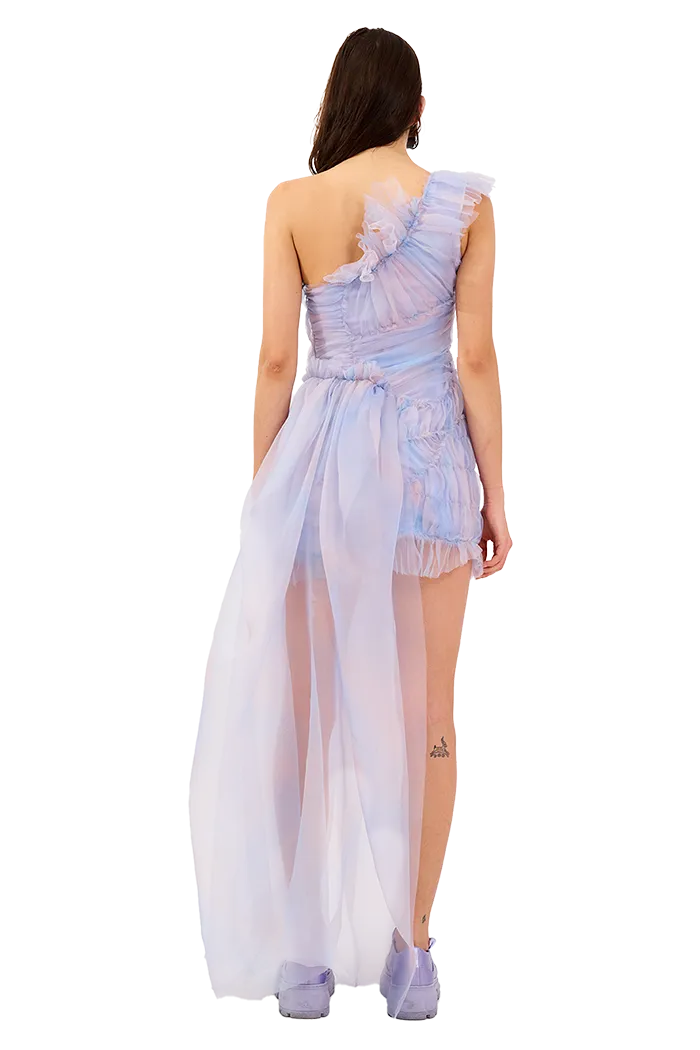 PERIWINKLE PLAID JAZZELLE GOWN