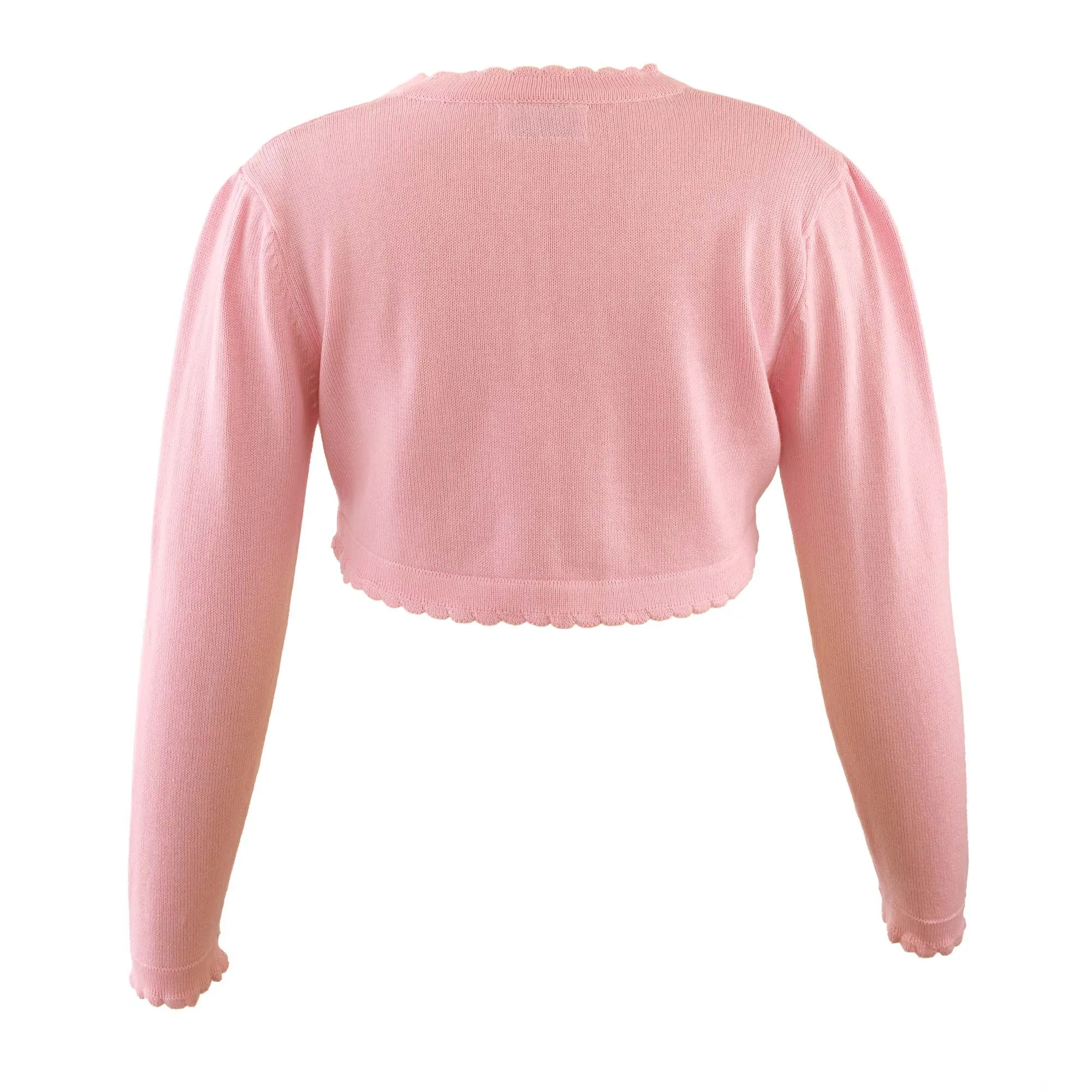 Pink Scalloped Trim Bolero