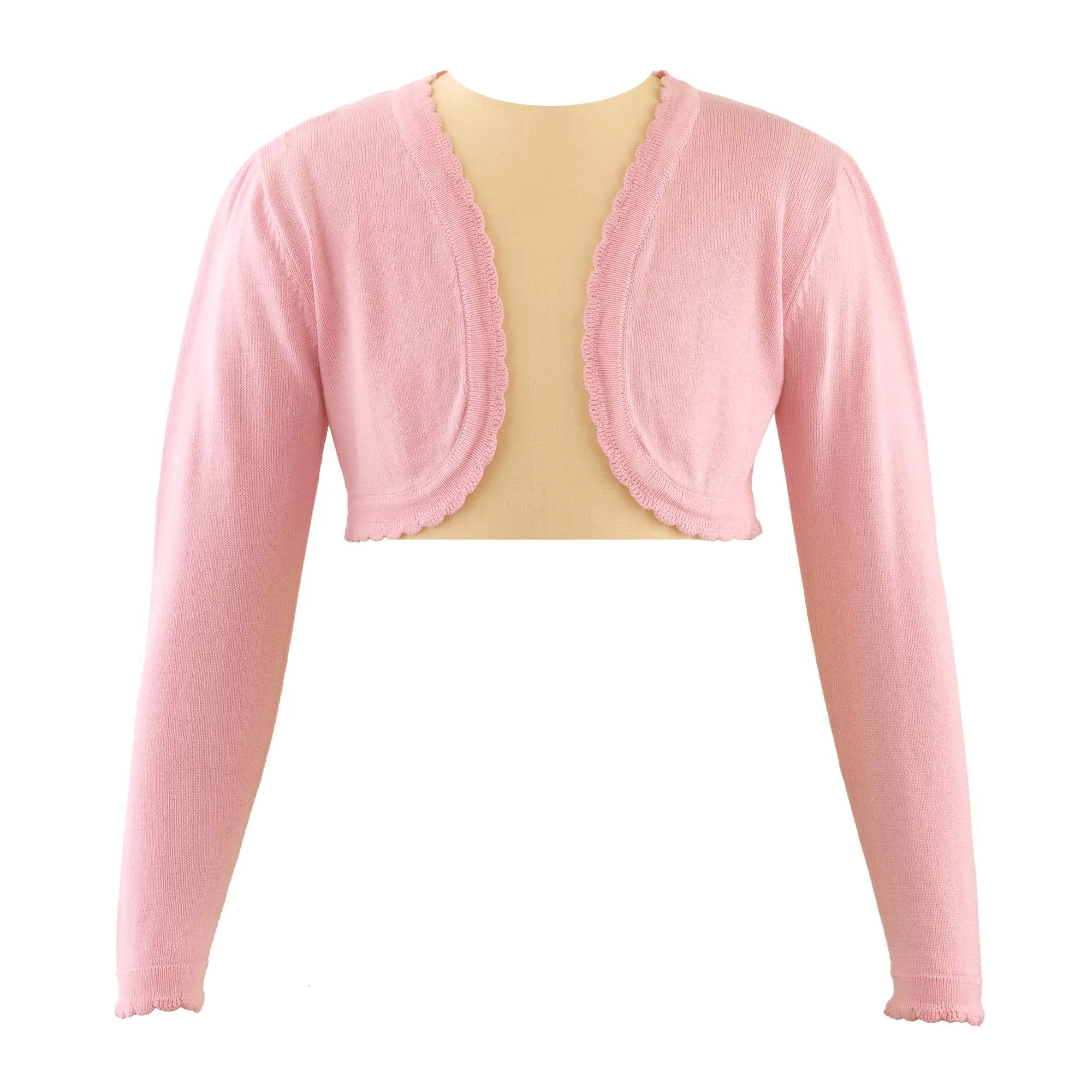 Pink Scalloped Trim Bolero