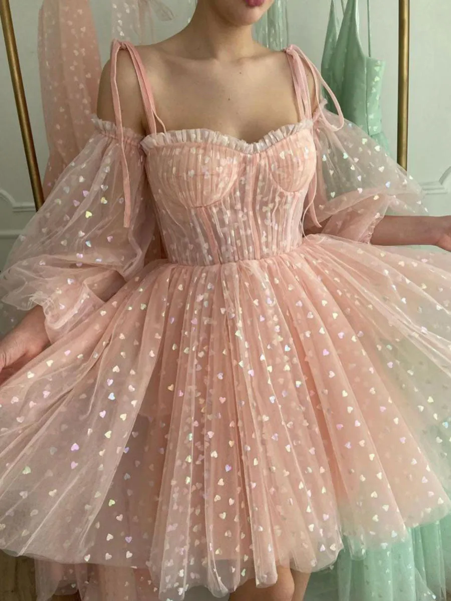 Pink Short Prom Dresses, Pink Homecoming Dresses