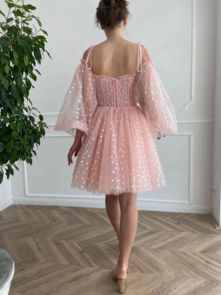 Pink Short Prom Dresses, Pink Homecoming Dresses