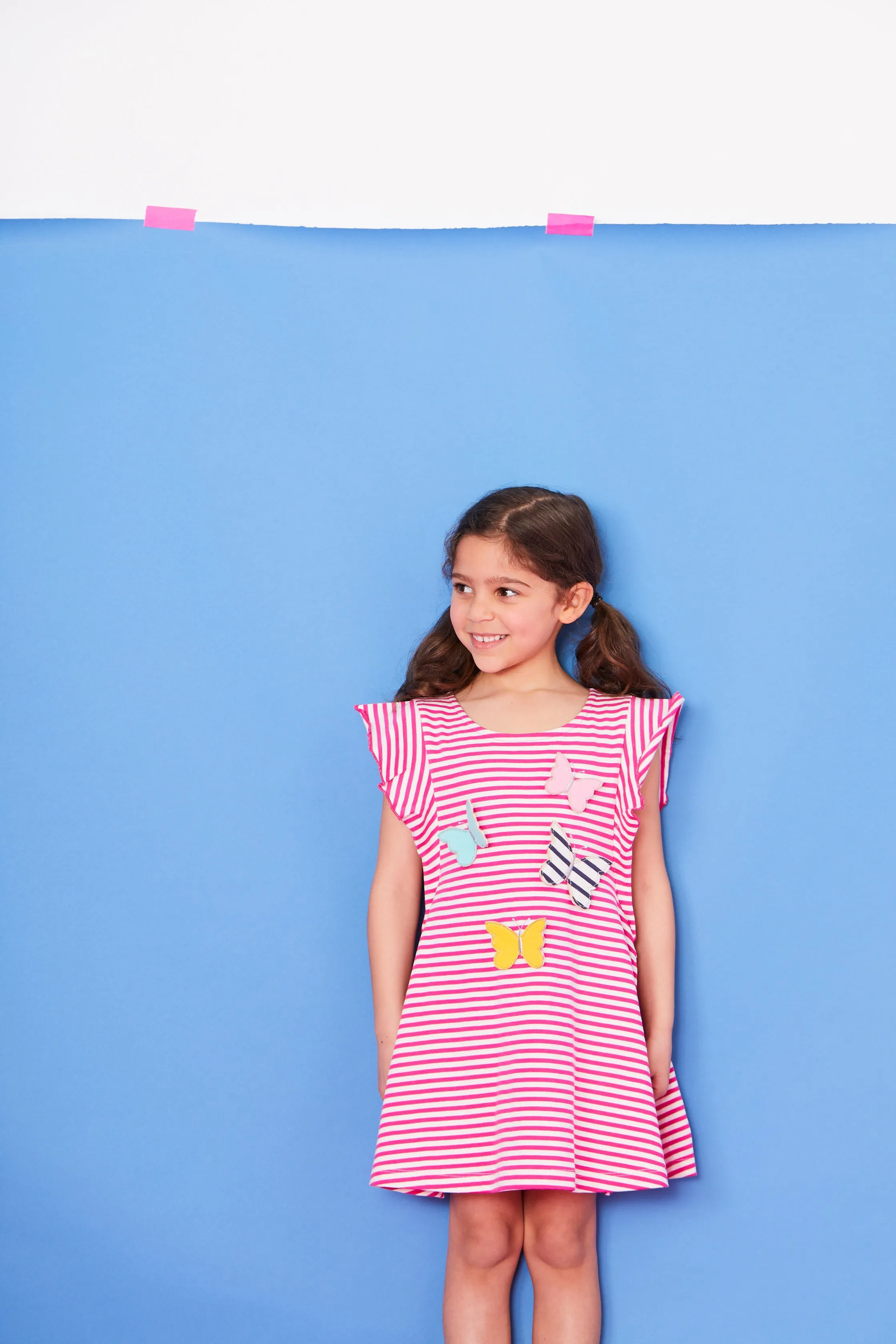 Pink Stripe Print Dress