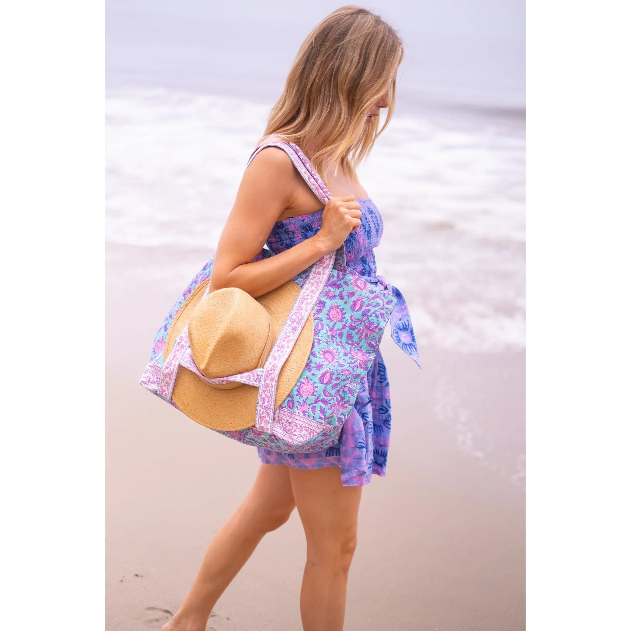 Pleated Smocked Mini Dress