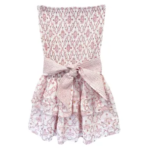 Pleated Smocked Mini Dress