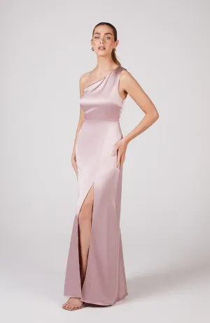 Porto Dress in Rose Pink Satin